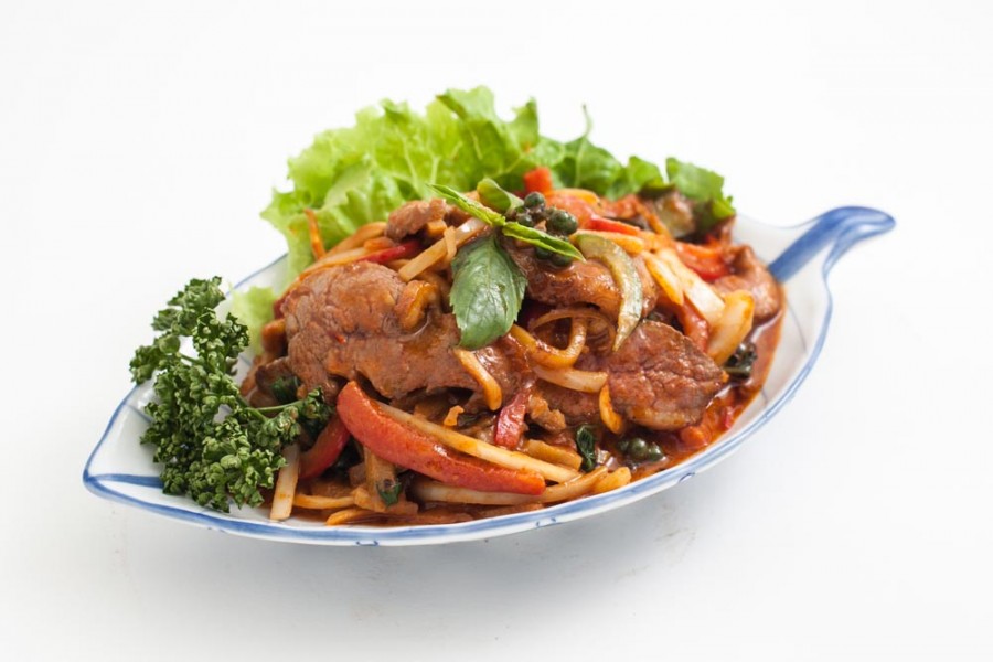 Boeuf sauté au basilic