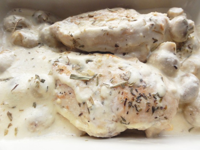 Blanc de poulet sauté à la crème fraiche